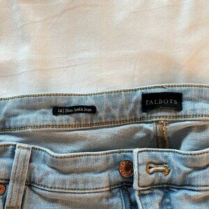Talbots Slim Ankle Jean, Light Wash, Size 14